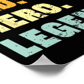 Papa Hero Legend Gepersonaliseerde aangepaste naam Poster (Hoek)