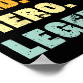 Papa Hero Legend Gepersonaliseerde aangepaste naam Poster (Hoek)