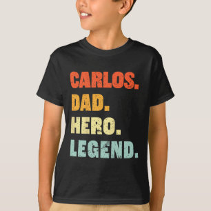 Papa Hero Legend Gepersonaliseerde aangepaste naam T-shirt