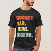 Papa Hero Legend Gepersonaliseerde aangepaste naam T-shirt (Voorkant)