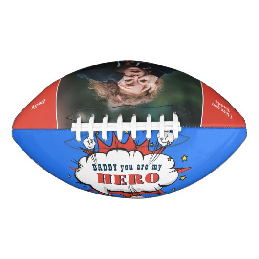 Papa Hero Superheld Papa Fathers foto American Football (Voorkant)