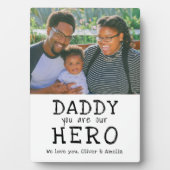 Papa Hero Typografie Vader Dag Foto Fotoplaat (voorkant)