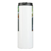 Papa Hero Typografie Vader Dag Foto Thermosbeker (Achterkant)