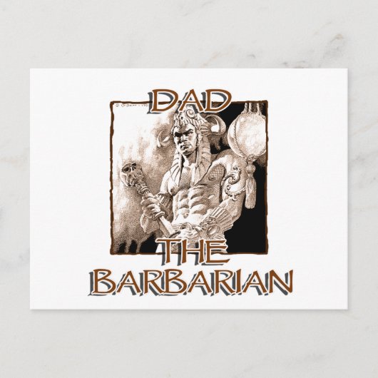 Papa het Barbariaanse Briefkaart (Voorkant)
