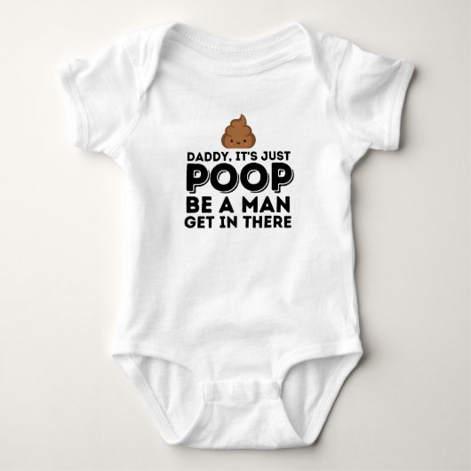Papa, het is gewoon poep wees een vent romper (Voorkant)