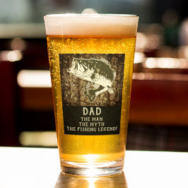 Papa Het Man De Myth Bass Vist legende grappny Glas