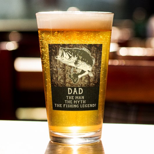 Papa Het Man De Myth Bass Vist legende grappny Glas