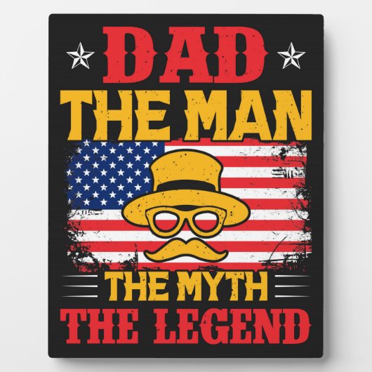 Papa het Man de Myth de Legend Fotoplaat (Voorkant)