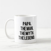 Papa het Man de Myth de Legend grappige modebok Koffiemok (Links)