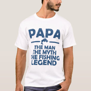 PAPA HET MAN DE MYTH DE VISSENDE LEGEND T-SHIRT