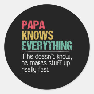Papa het Man de mythe de byd invloed hij kent e Ronde Sticker