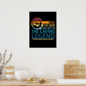 Papa het Man de mythe de Caving Legend Poster (Keuken)