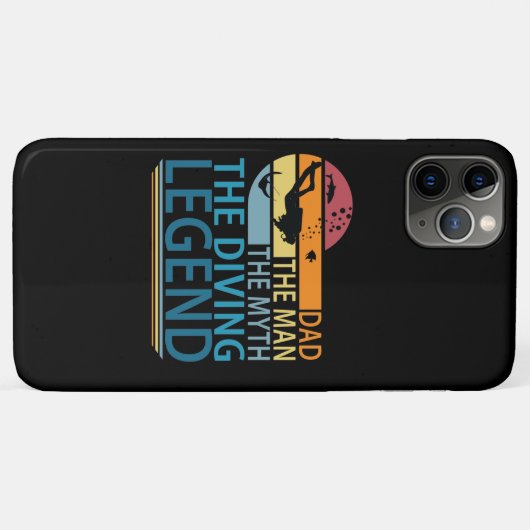Papa het Man de mythe de duikende legend Case-Mate iPhone Case (Achterkant (horizontaal))