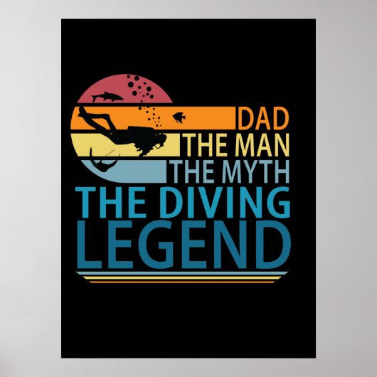 Papa het Man de mythe de duikende legend Poster (Voorkant)