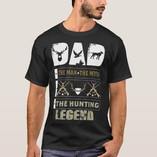 Papa-het Man de mythe de jachtlende T-shirt (Voorkant)