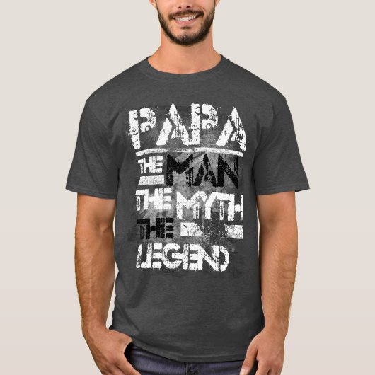 Papa het Man de mythe de legendarische grunge T-shirt (Voorkant)