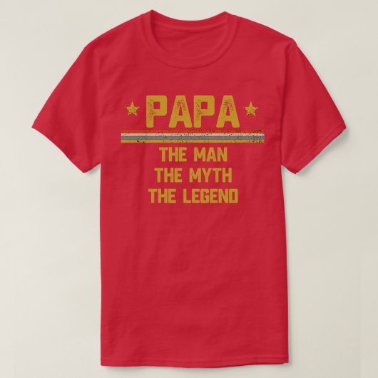 Papa het Man de mythe, de legendarische pater T-shirt (Design voorkant)