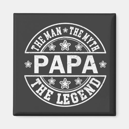 Papa het Man de mythe de legendarische vaderdag Magneet (Voorkant)