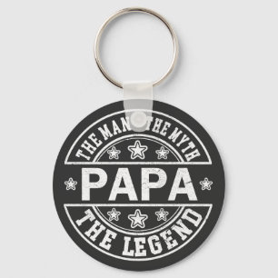Papa het Man de mythe de legendarische vaderdag Sleutelhanger