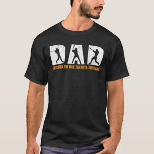 Papa het Man De mythe de Legende Baseball vader's T-shirt