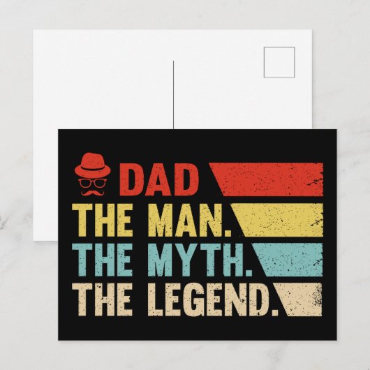 Papa. Het Man, de mythe, de legende. Briefkaart (Voorkant / Achterkant)