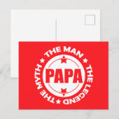 Papa. Het Man. De mythe. De Legende. Briefkaart (Voorkant / Achterkant)