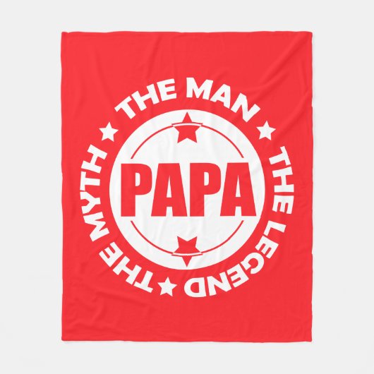 Papa. Het Man. De mythe. De Legende. Fleece Deken (Voorkant)