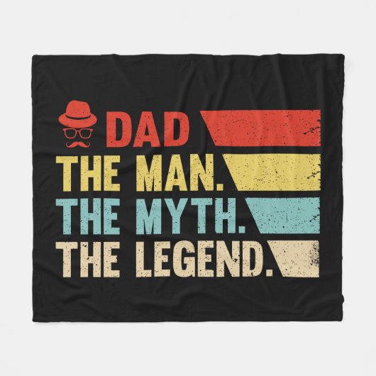 Papa. Het Man, de mythe, de legende. Fleece Deken (Voorkant (Horizontaal))