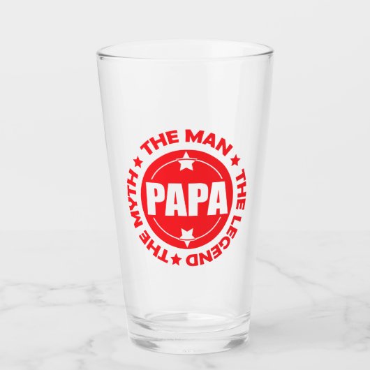 Papa. Het Man. De mythe. De Legende. Glas (Voorkant)