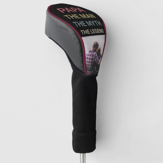 PAPA het Man de mythe de legende Golfheadcover (Schuin)