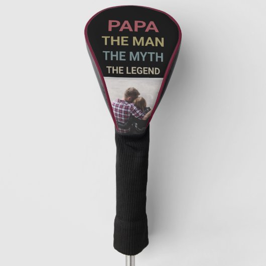 PAPA het Man de mythe de legende Golfheadcover (Voorkant)