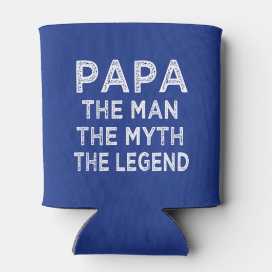 Papa het Man de mythe de legende grappige koelbox Blikjeskoeler (Achterkant)