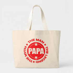 Papa. Het Man. De mythe. De legende. Grote Tote Bag