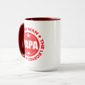 Papa. Het Man. De mythe. De Legende. Mok (Voorkant links)