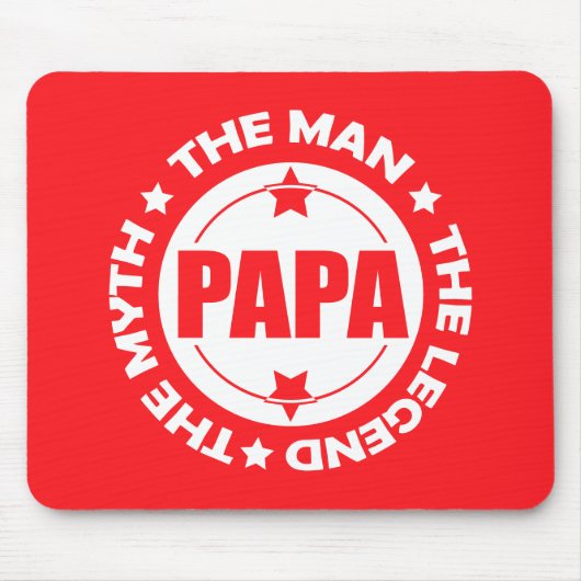 Papa. Het Man. De mythe. De Legende. Muismat (Voorkant)