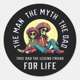 Papa het Man de mythe de legende Ronde Sticker