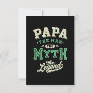Papa het Man de mythe de legende RSVP Kaartje