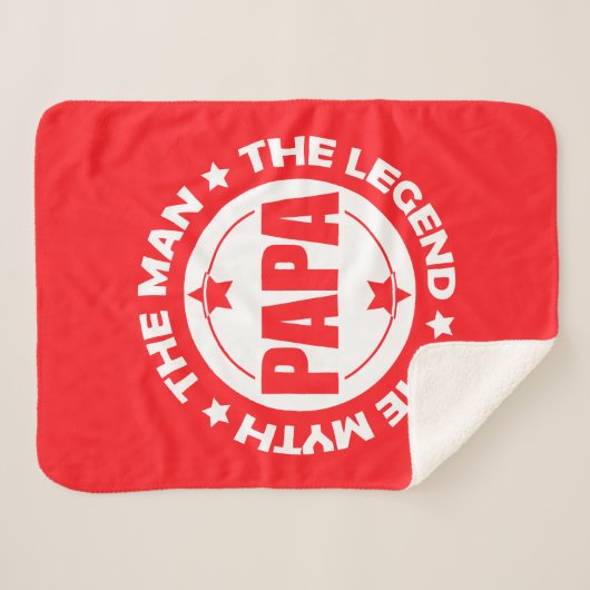 Papa. Het Man. De mythe. De Legende. Sherpa Deken (Voorkant (horizontaal))