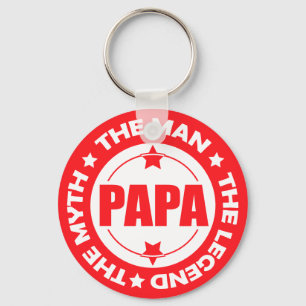 Papa. Het Man. De mythe. De legende. Sleutelhanger