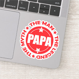 Papa. Het Man. De mythe. De Legende. Sticker
