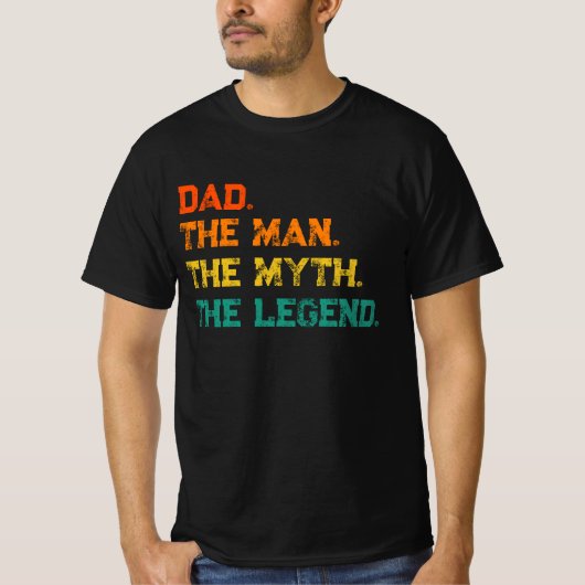 Papa het Man de mythe de legende T-shirt (Voorkant)