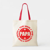 Papa. Het Man. De mythe. De Legende. Tote Bag (Achterkant)