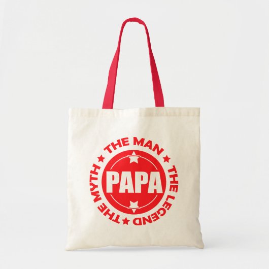 Papa. Het Man. De mythe. De Legende. Tote Bag (Voorkant)