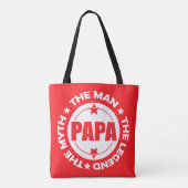 Papa. Het Man. De mythe. De Legende. Tote Bag (Achterkant)