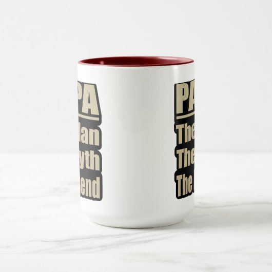 Papa Het Man De mythe De legende Vaderdag mok (Midden)