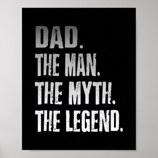 Papa het Man de mythe de legende Vaderdag Poster (Voorkant)
