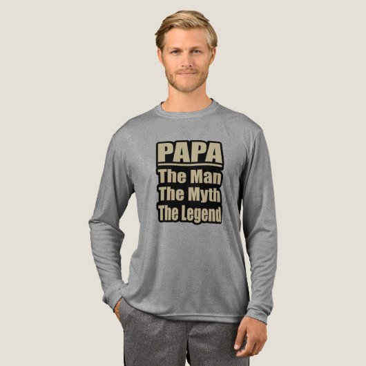 Papa het man De mythe De legende Vaderdag Tri-Blend Shirt (Voorkant)