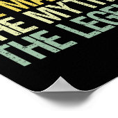 Papa het Man de mythe de legende vaders cadeau Poster (Hoek)