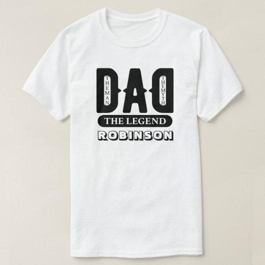 Papa het Man de mythe de legende vaders dag grappi T-shirt (Design voorkant)