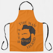 Papa het man, de mythe, de legentekst oranje schort (Voorkant)